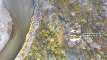 aerial image of a river