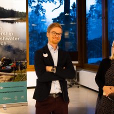 Pertti Ala-Aho from University of Oulu and Eliisa Lotsari from Aalto University looking happy after a successful seminar